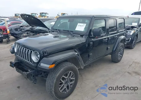 2025 Jeep Wrangler 4-Door Sahara 4X4 z USA, uszkodzony, nr VIN 1C4PJXEN0SW527318